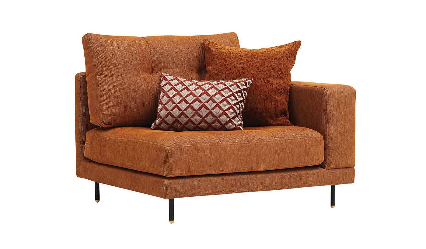 Orange 3-Piece Left Hand Facing (LAF) Arte Sectional