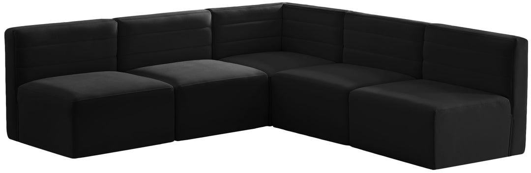 Quincy - Modular Sectional - Black - Fabric - Modern & Contemporary