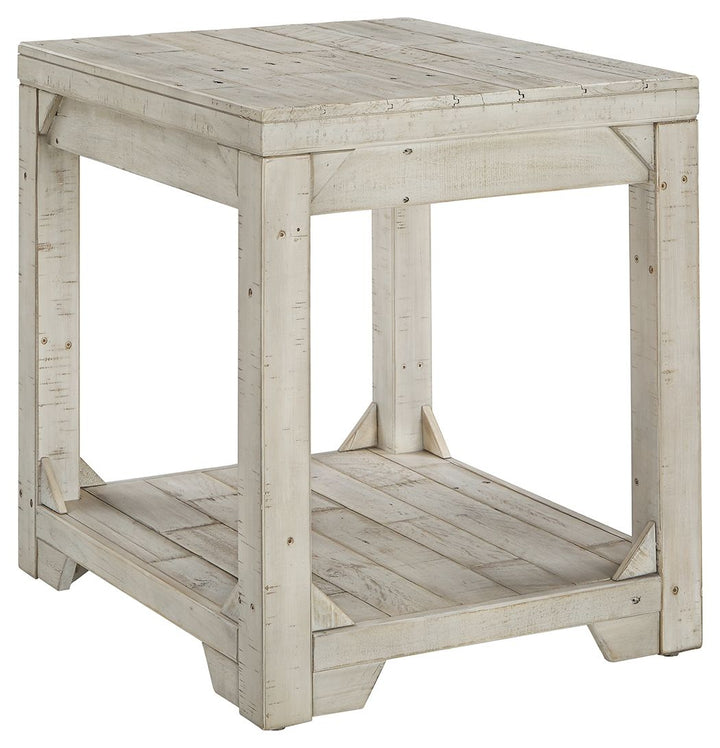 Fregine - Whitewash - Rectangular End Table