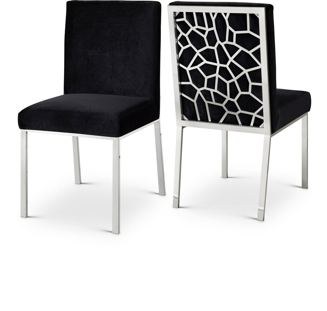 Opal Velvet Dining Chair Grey (set of 2)