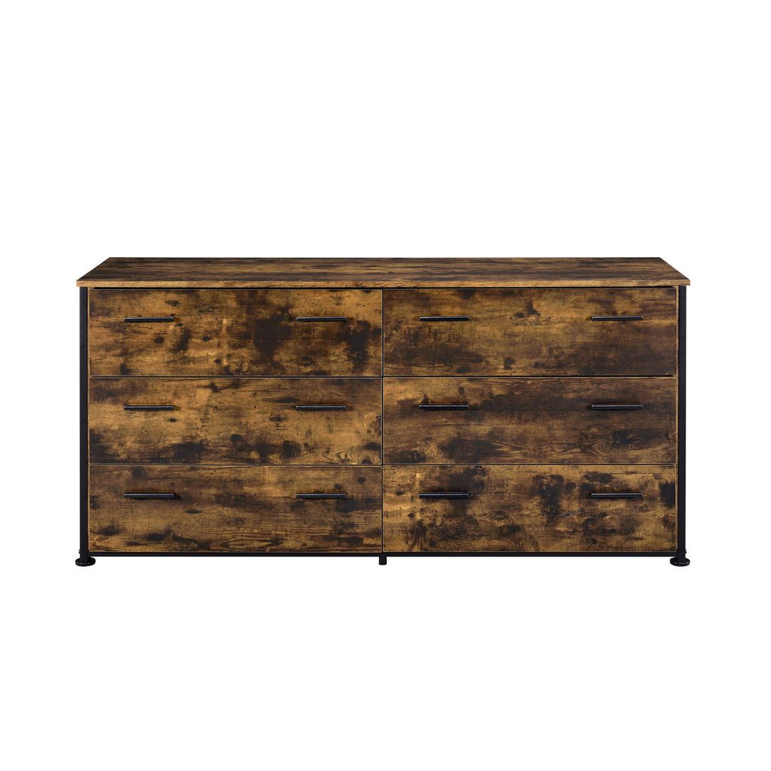 Juvanth - Dresser - Rustic Oak & Black Finish