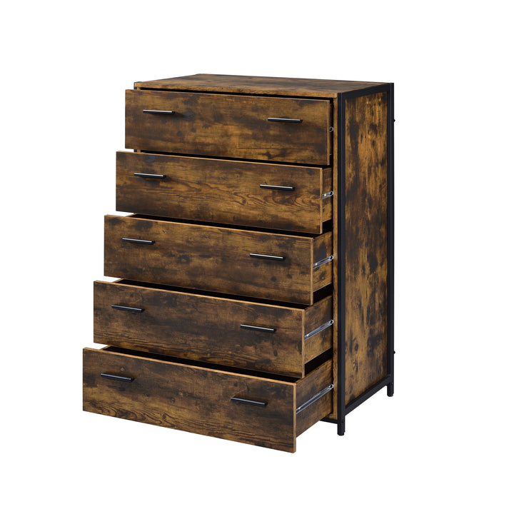 Juvanth - Chest - Rustic Oak & Black Finish