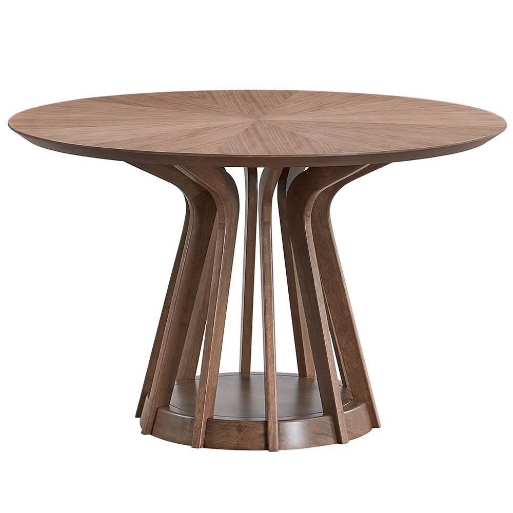 Seda - Round Dining Table - Walnut Finish