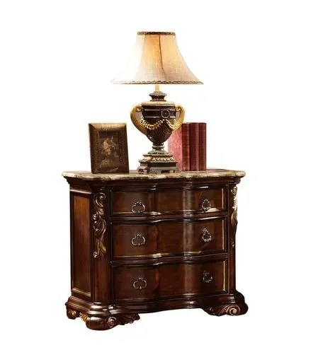 Bella Queen 4pc Bedroom Set in Dark Walnut