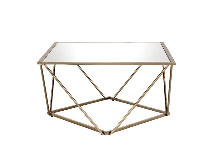 Fogya - Coffee Table - Mirrored & Champagne Gold Finish