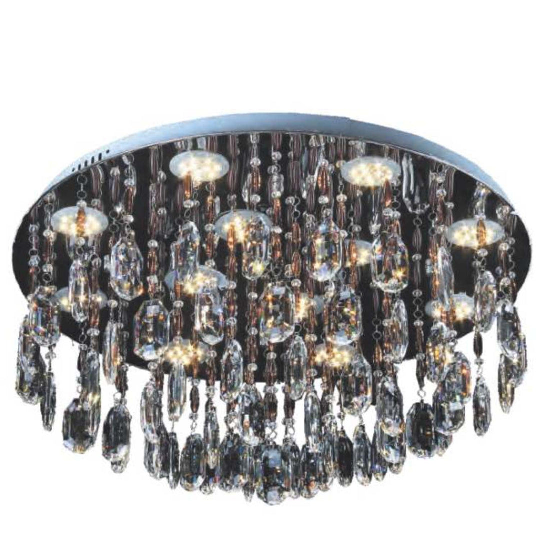 21RND24CH 24x12 Chrome Round Chandelier