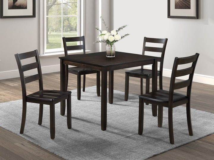 Durham - 5 Piece Dining Set - Dark Brown