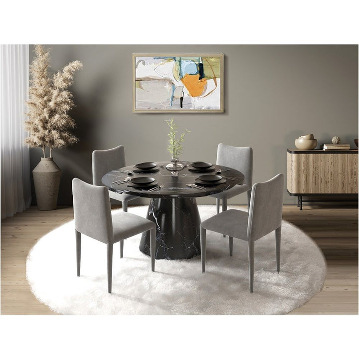 Hollis - Dining Table With Engineering Stone Top - Engineering