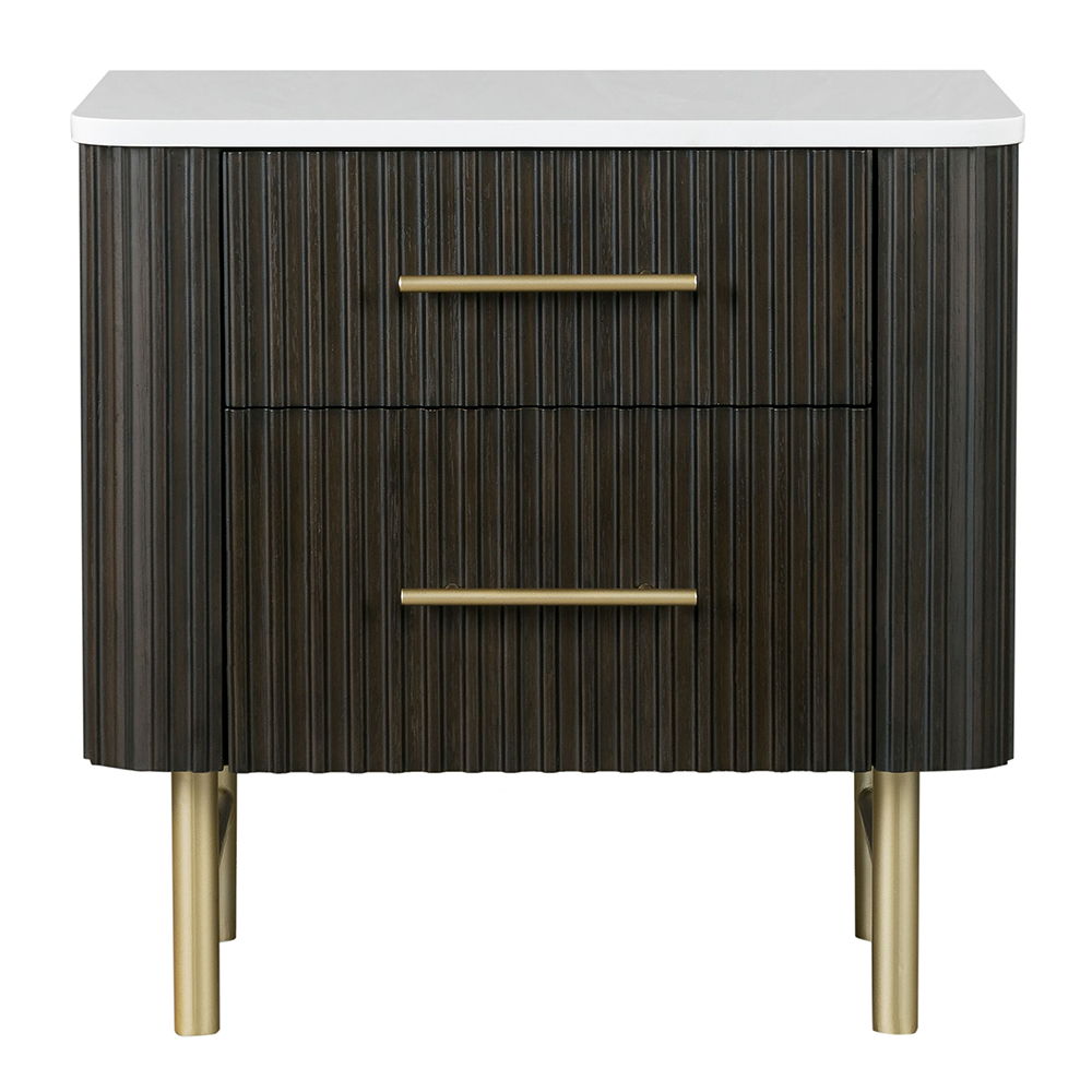 Clayten - Nightstand - Marble Top & Espreeso Finish