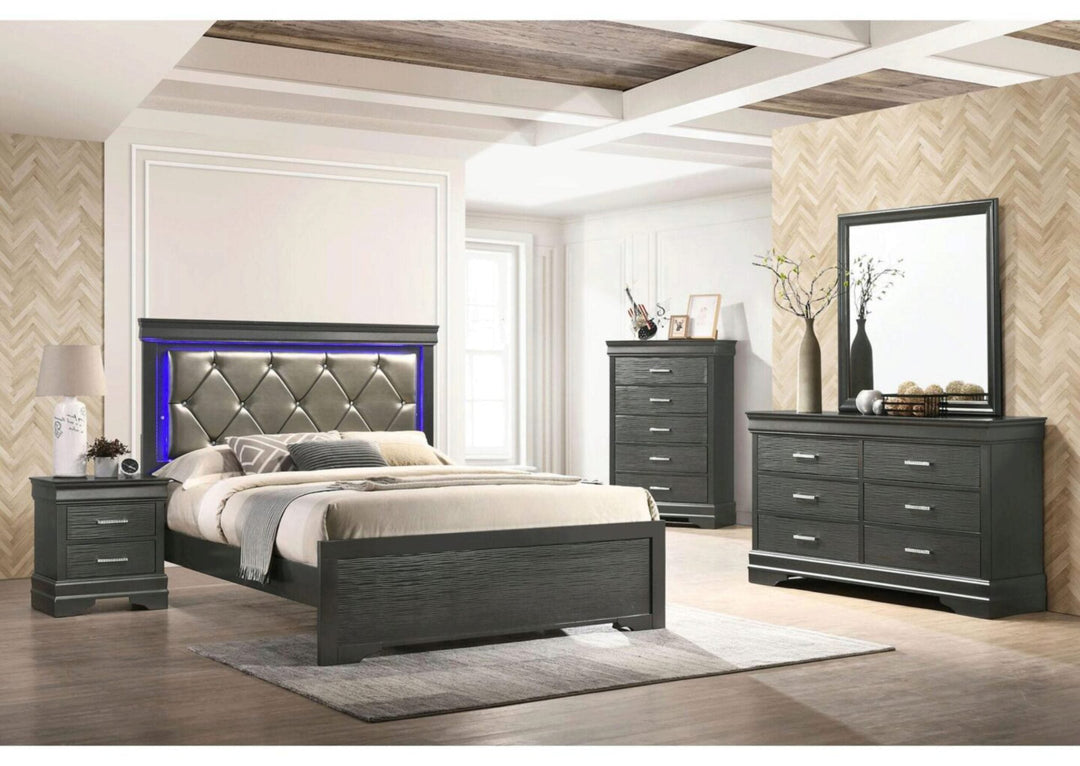 Brooklyn Gun Metal Bedroom Set