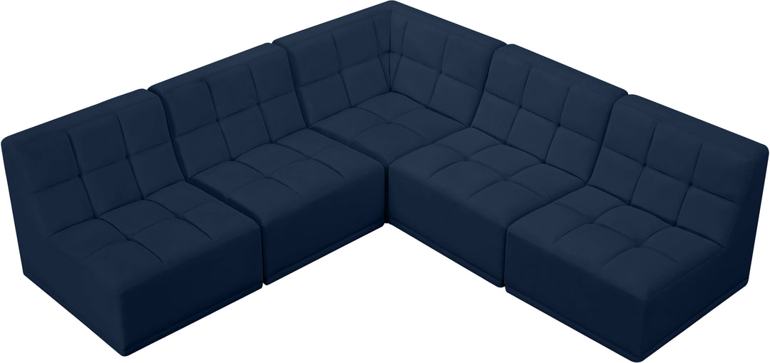 Relax - Modular Sectional 5 Piece - Navy