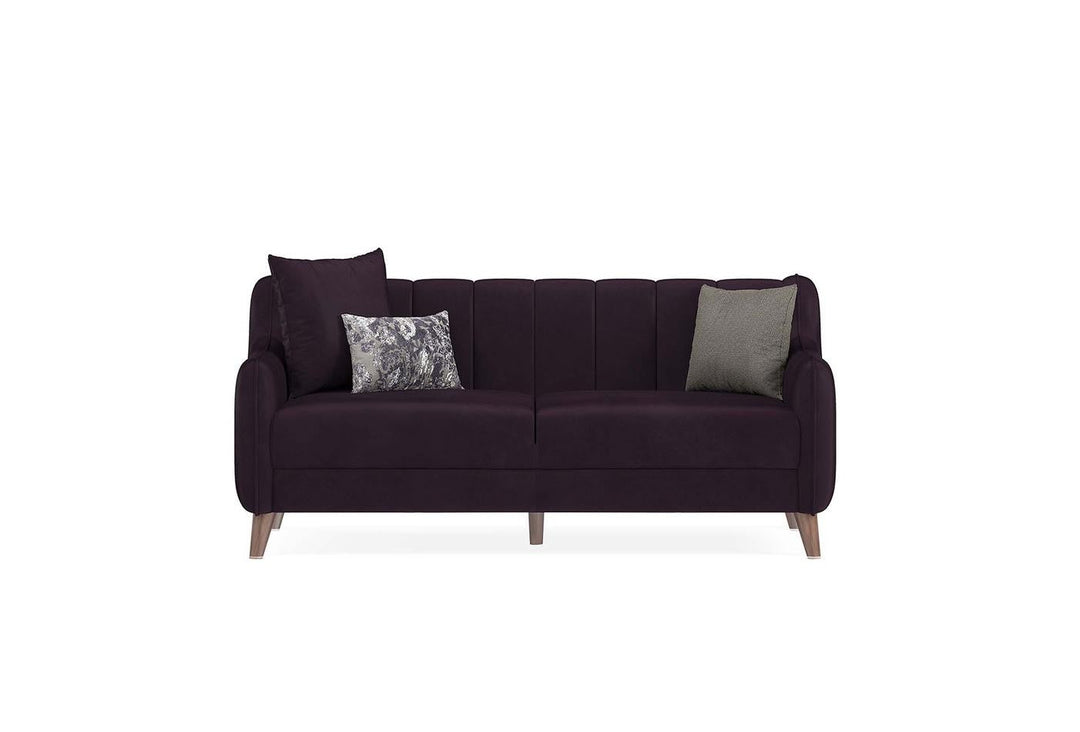 Purple Velvet Fabia 2-Seater Sofa