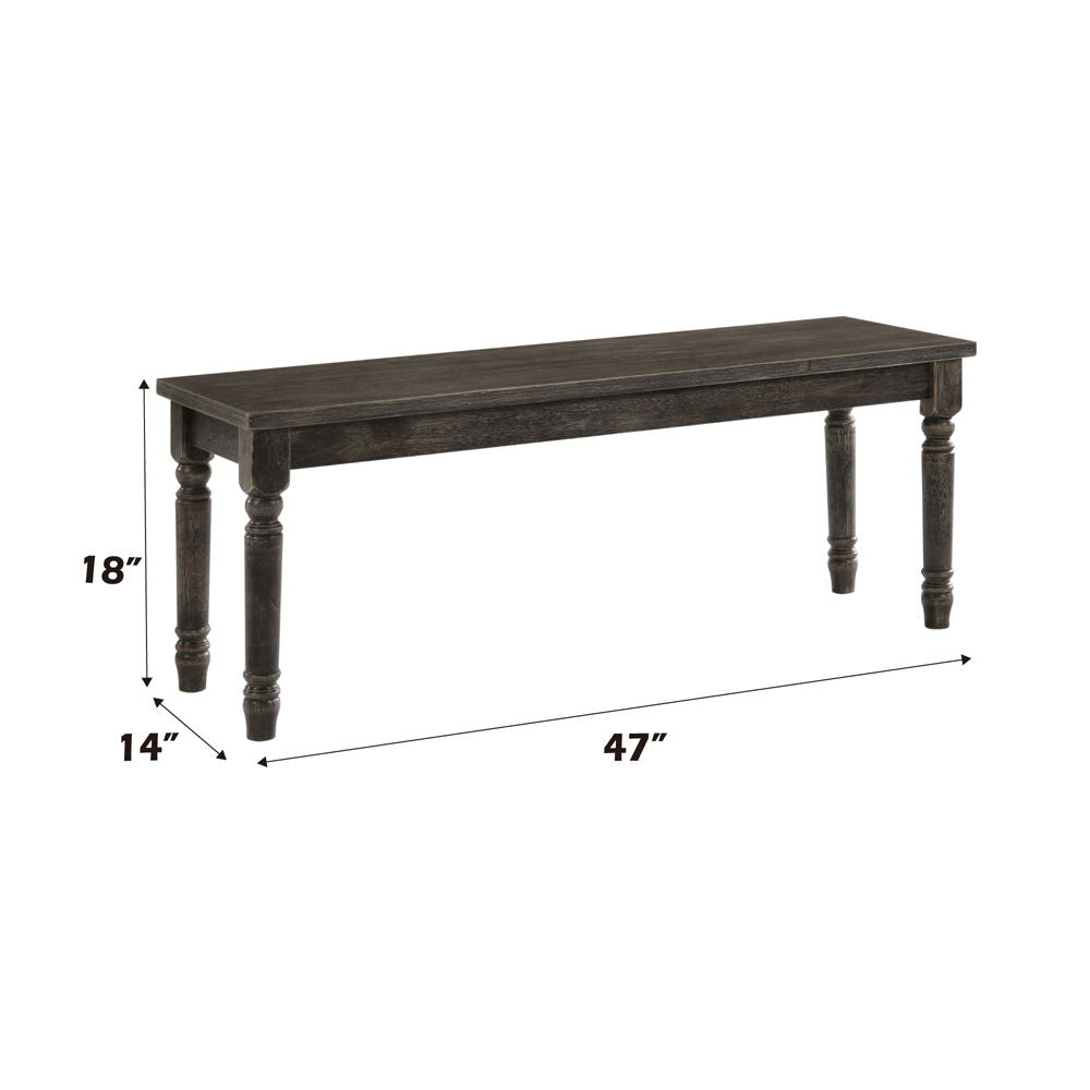 Claudia II - Bench - Weathered Gray