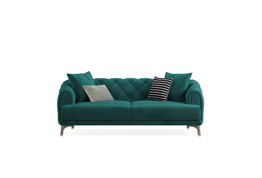 Petrol Velvet Navona 2.5-Seater Sofa