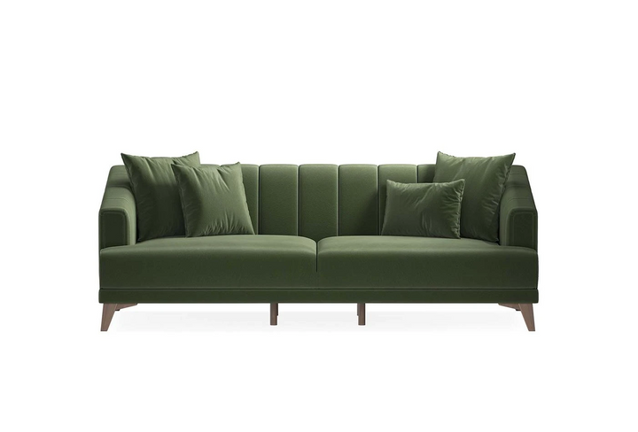 Dark Green Colt Feather Sona 3-Seater Sofa Bed