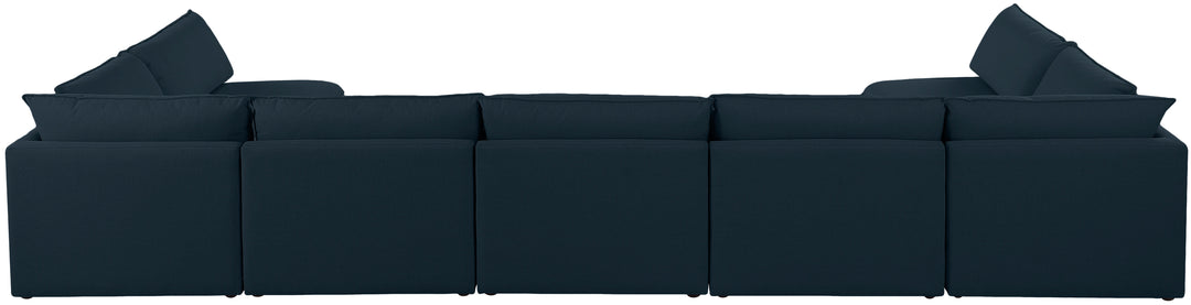 Mackenzie - Modular Sectional 7 Piece - Navy - Fabric