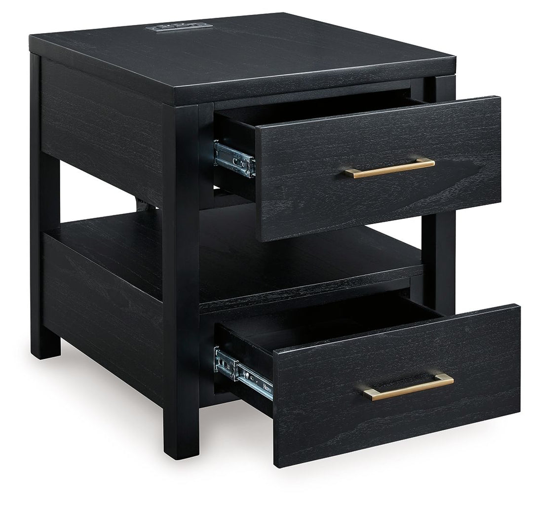 Winbardi - Black - Rectangular End Table