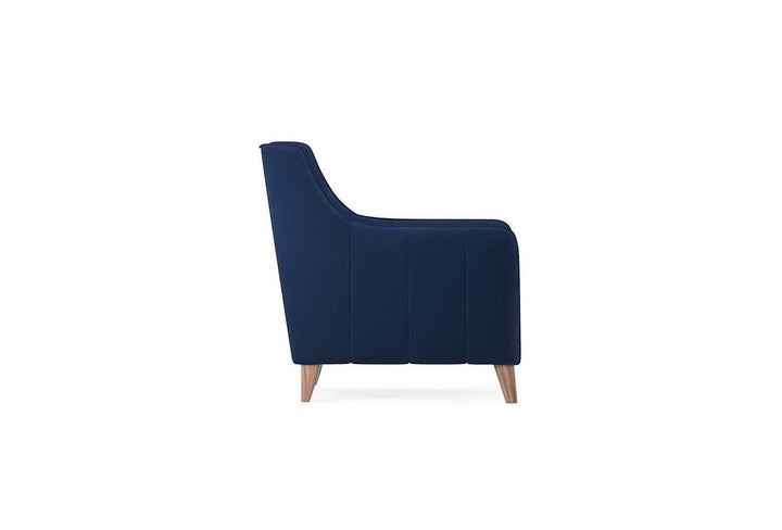 Navy Blue Colt Feather Fabia Armchair