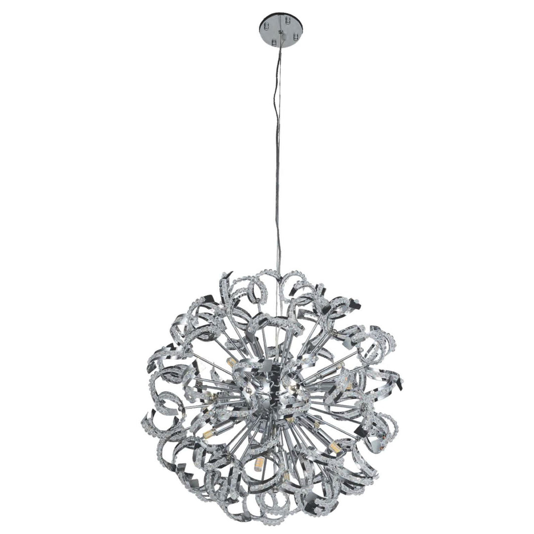 30RND28CC 27.5X27.5 CHROME ROUND CHANDELIER