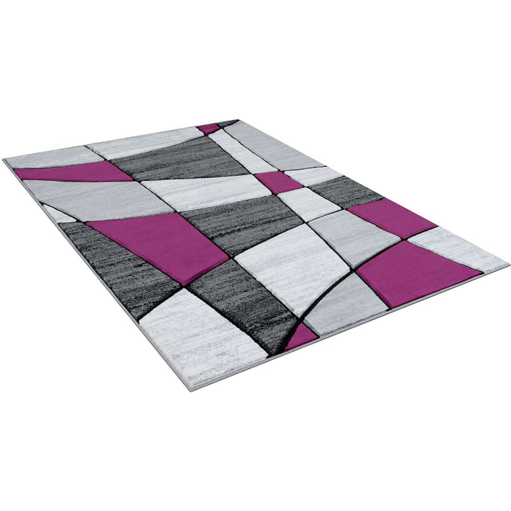 Niksar - Area Rug - Gray / Purple