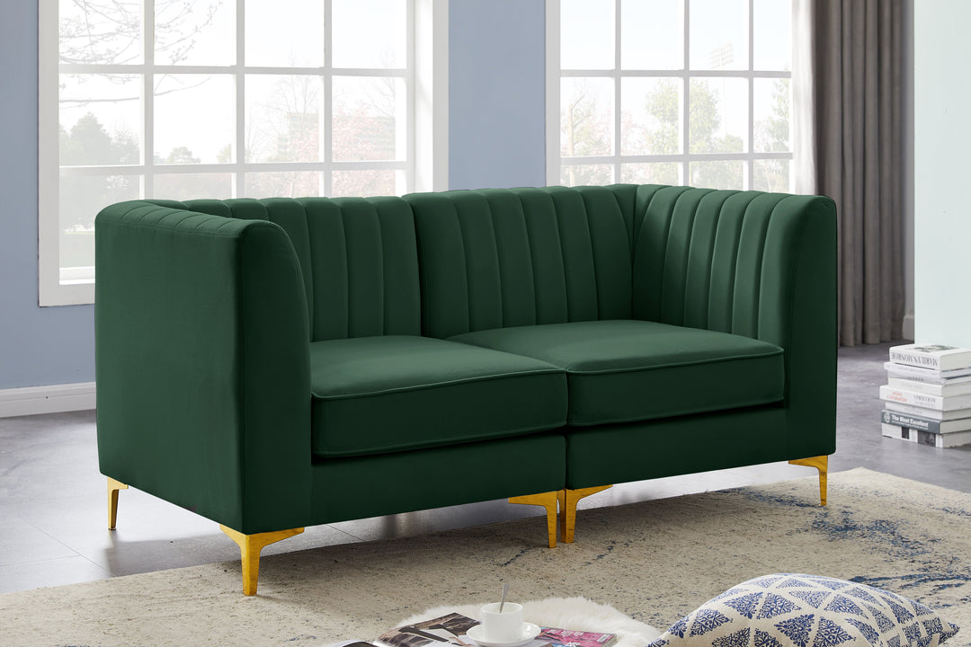 Alina - Modular Sectional - Green - Fabric