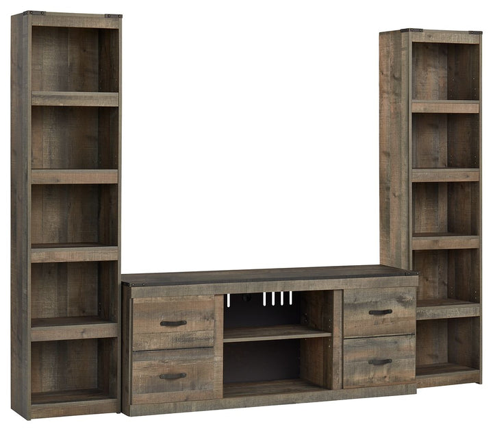 Trinell - Brown - 3-Piece Entertainment Center