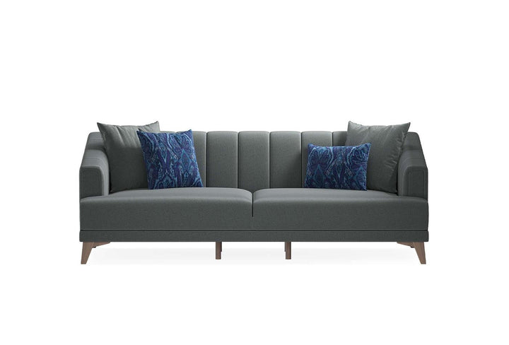 Dark Blue Velvet Sona 3-Seater Sofa Bed