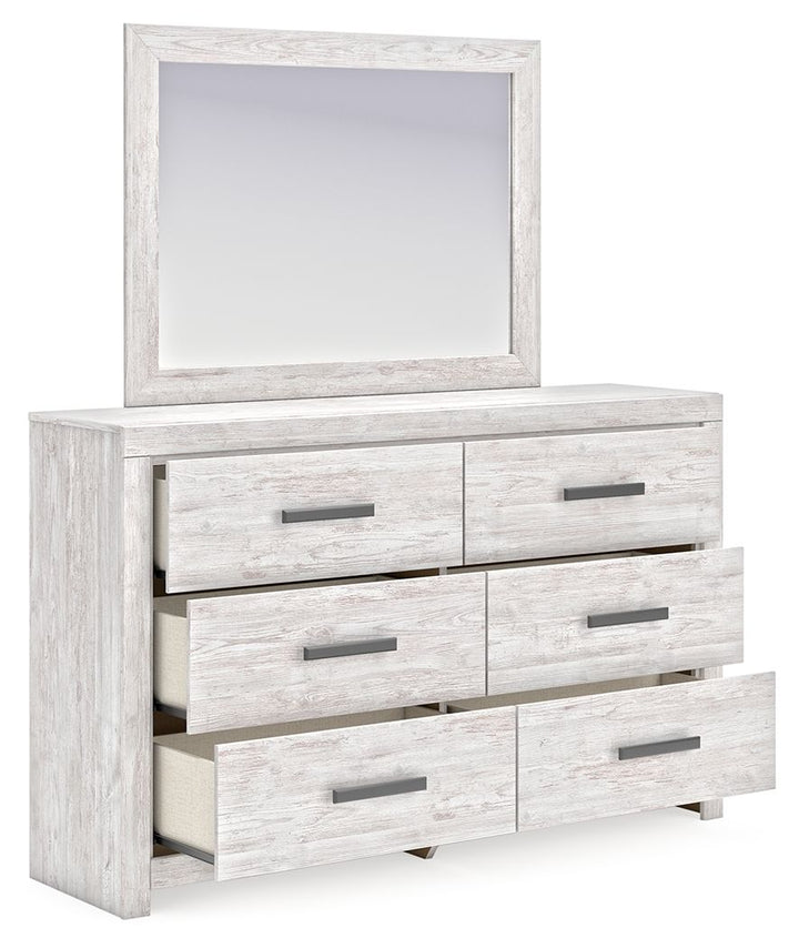 Cayboni - Whitewash - Dresser And Mirror