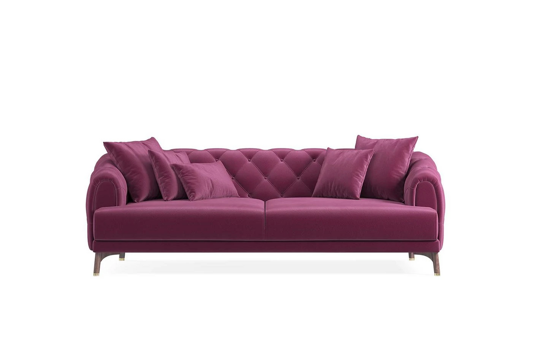 Burgundy Colt Feather Navona 3-Seater Sofa