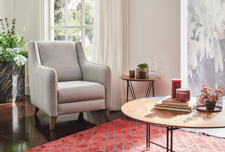 Light Brown Colt Feather Fabia Armchair