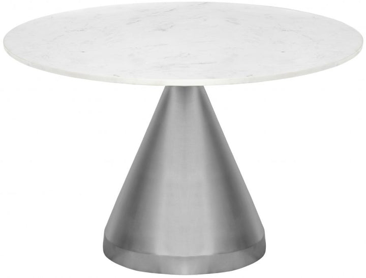 Emery - Dining Table - White - Marble/Stone