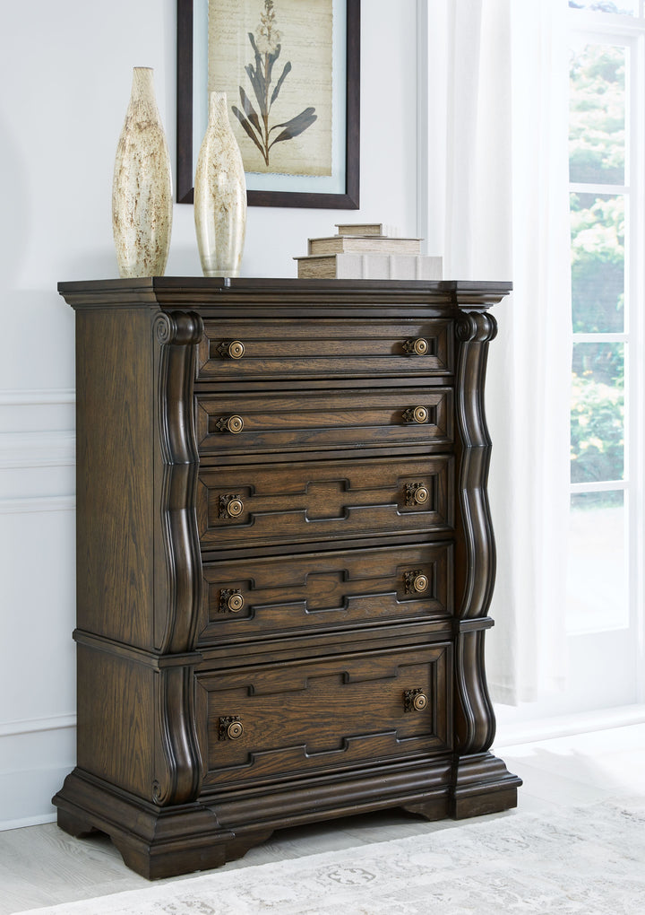 Maylee - Dark Brown - Five Drawer Chest