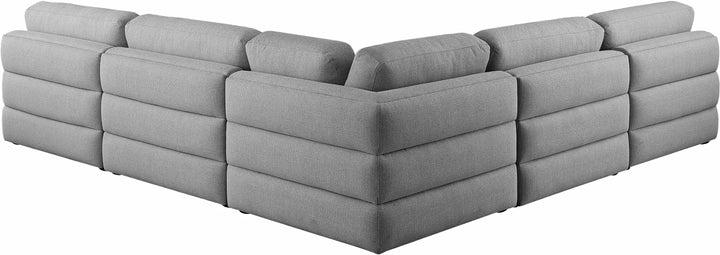 Beckham - Modular Sectional 5 Piece - Gray - Fabric - Modern & Contemporary