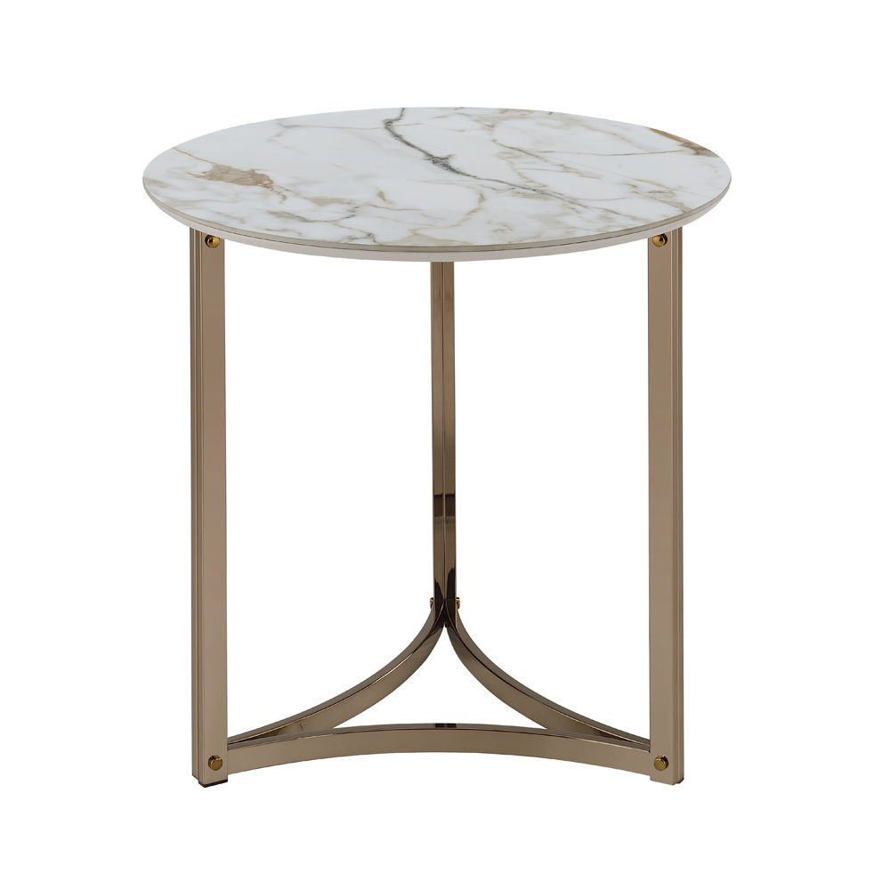 Zaidee - End Table - Sintered Champagne