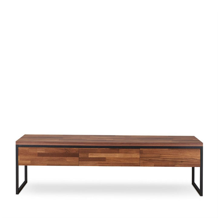 Sara - TV Stand - Walnut & Sandy Black