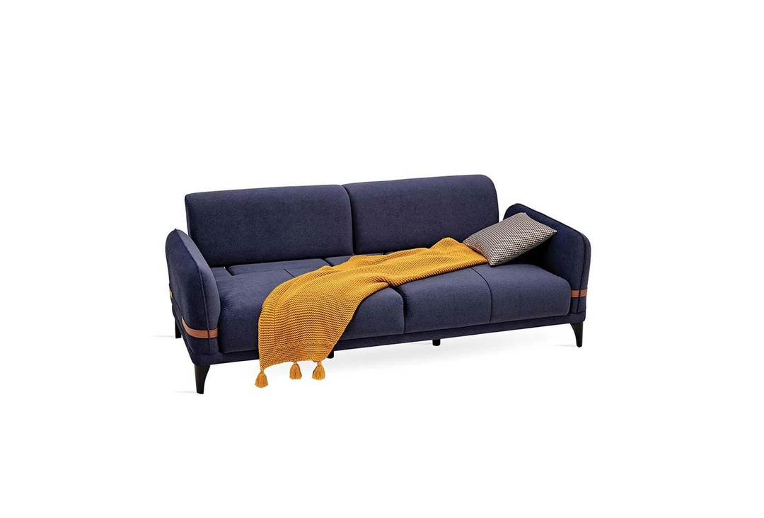 Linz 3-Seater Sofa Bed, Velvet (Blue)