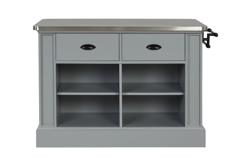 Urrur - Kitchen Island - Gray Finish