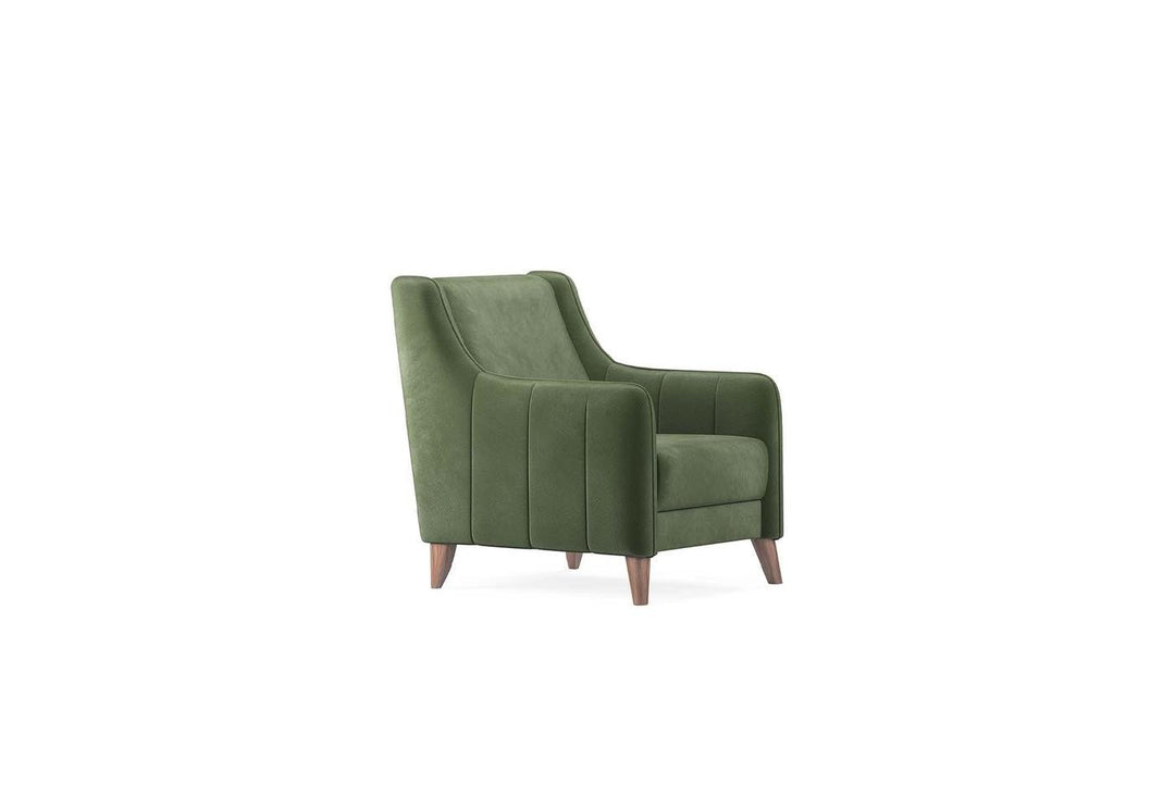 Dark Green Colt Feather Fabia Armchair