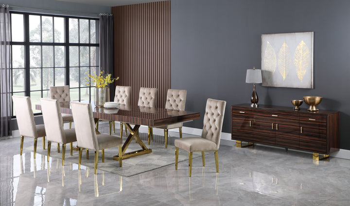 Excel - Extendable Dining Table with Gold Base