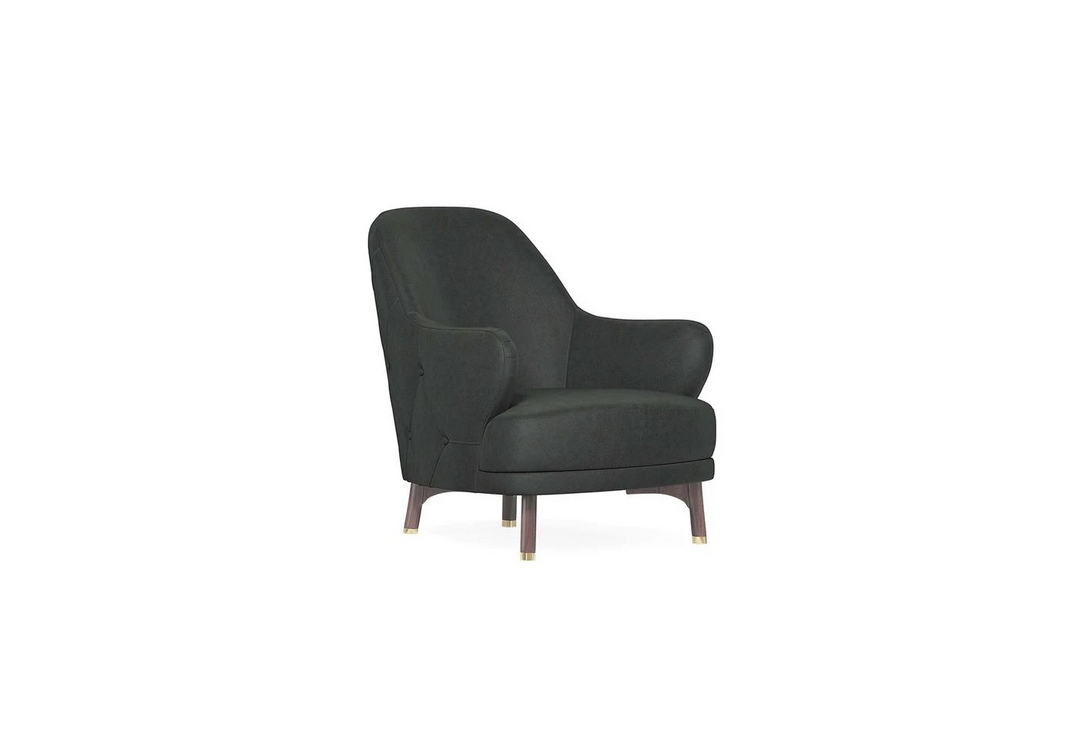 Anthracite Faux Leather Navona Armchair