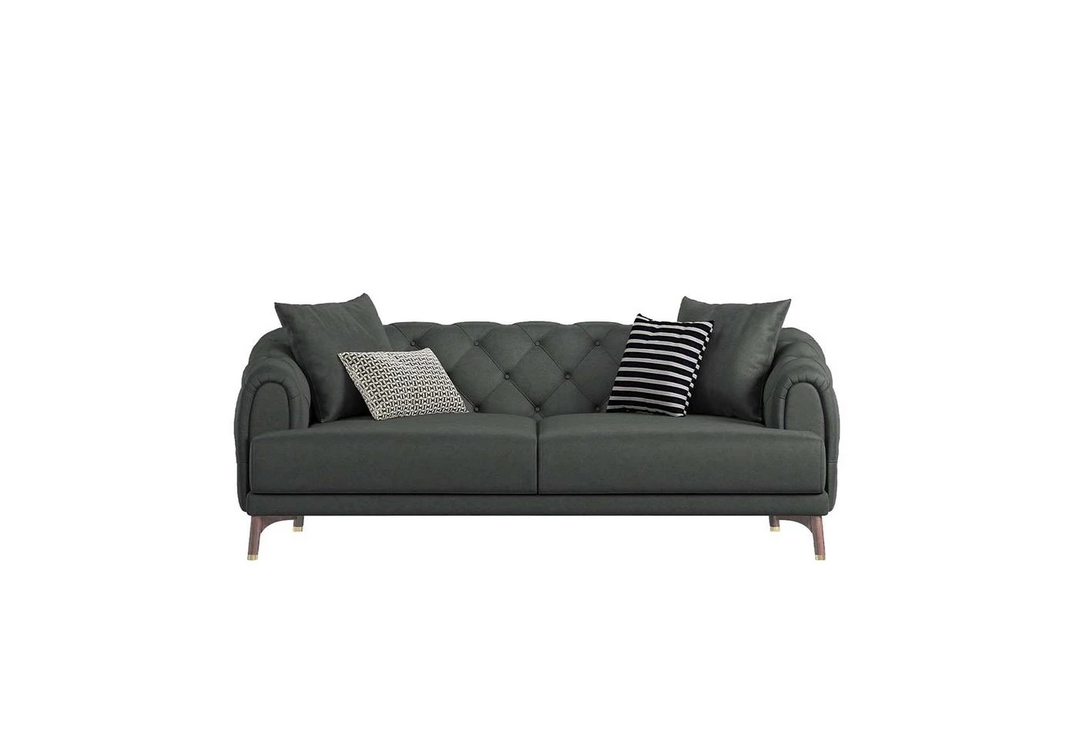 Anthracite Faux Leather Navona 2.5-Seater Sofa