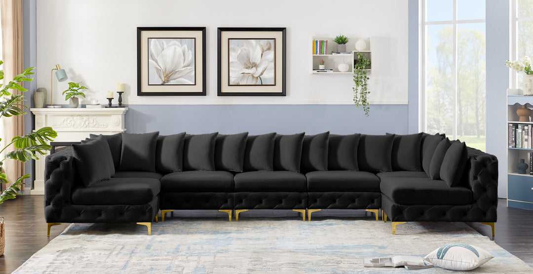 Tremblay - Modular Sectional 7 Piece - Black - Fabric