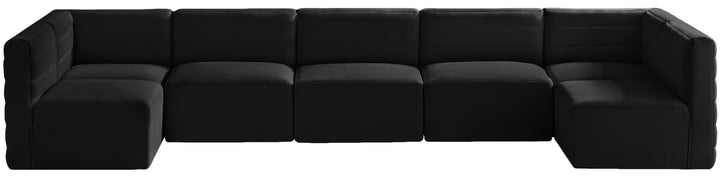 Quincy - Modular Sectional 7 Piece - Black - Fabric