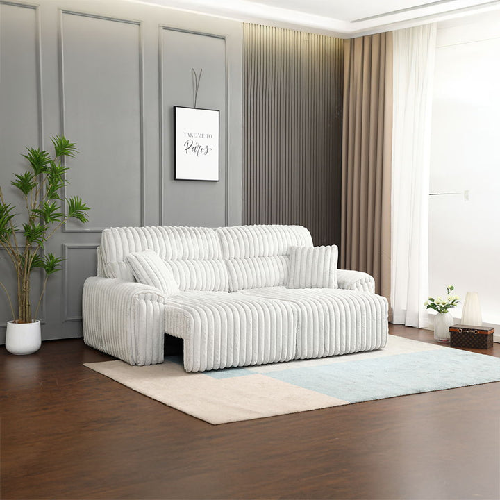 Jaya - Power Motion Sofa With Sleeper & USB Port - Mondo Grey Corduroy