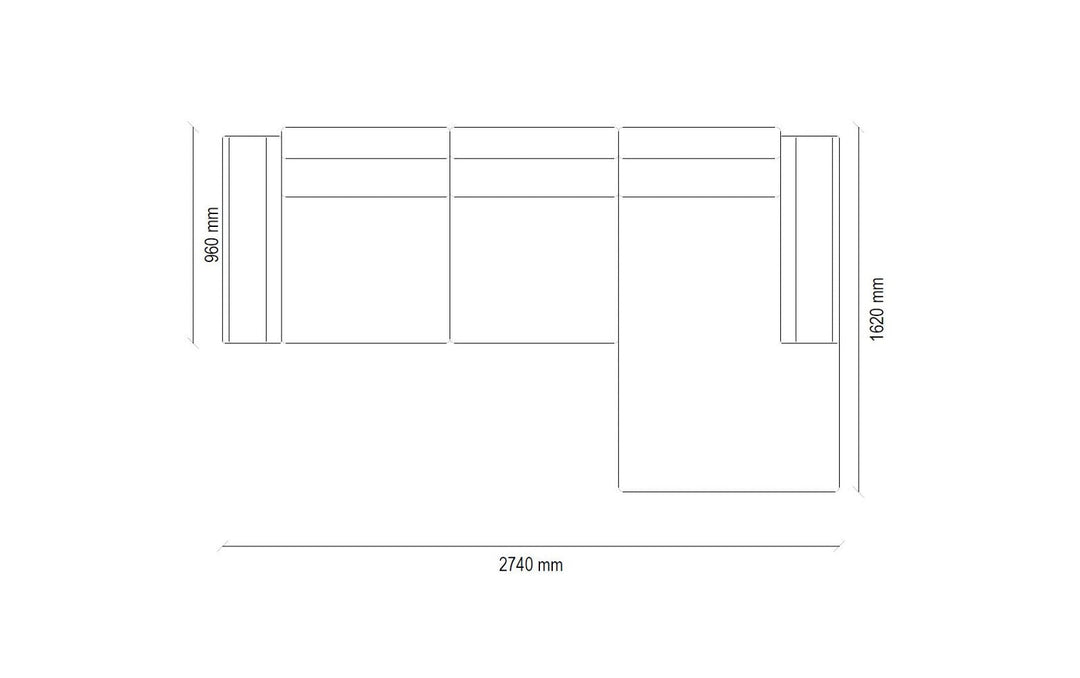 Giorno L Shape Sectional RAF