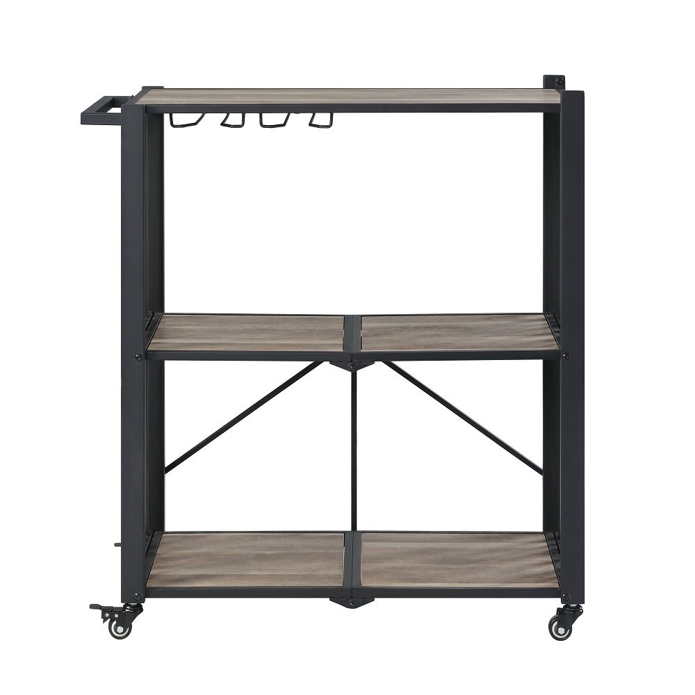 Zudora - Folding Serving Cart - Black