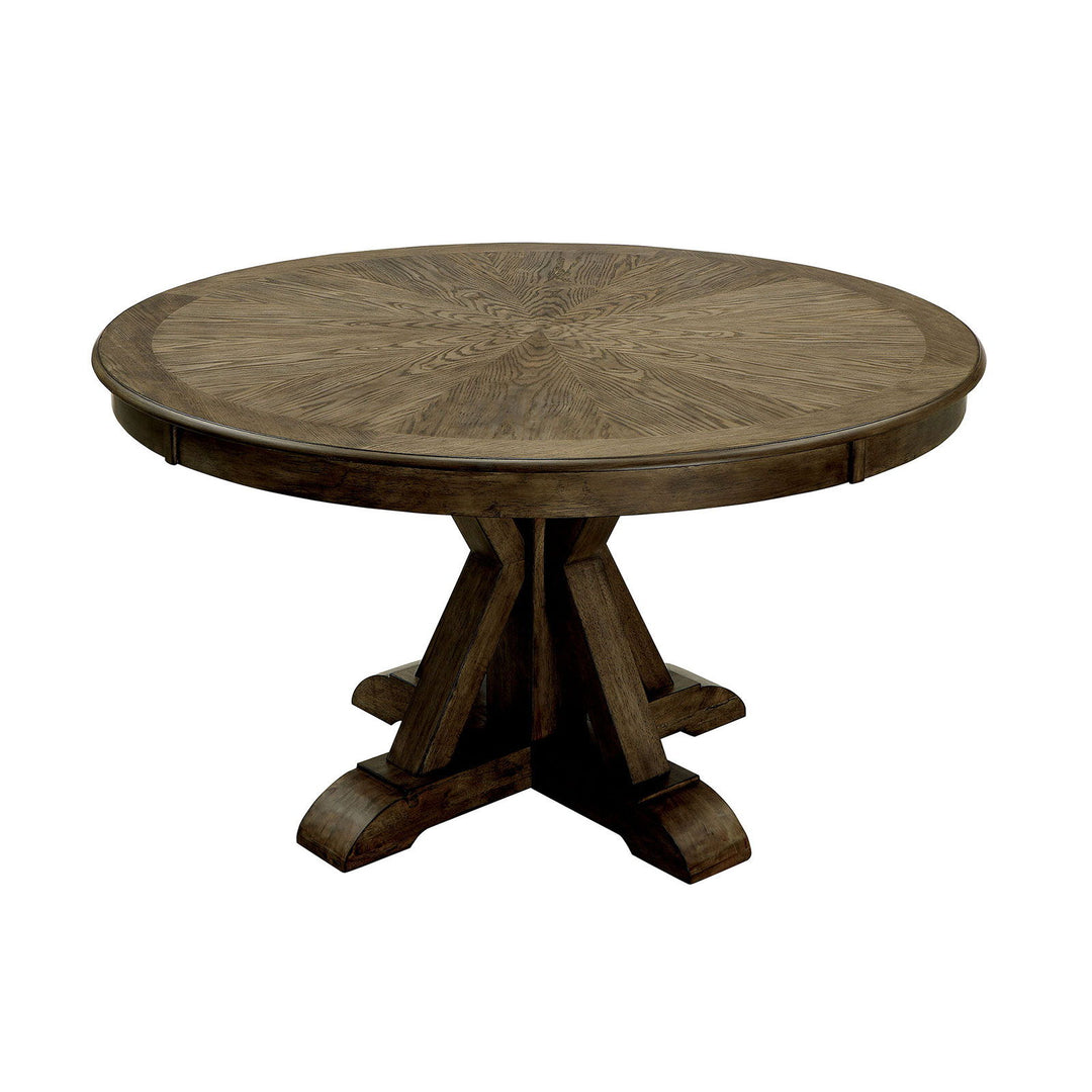 Julia - Round Dining Table - Light Oak / Beige