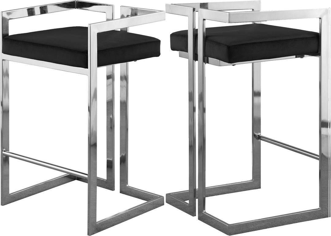 Ezra - Stool with Chrome Legs (Set of 2)