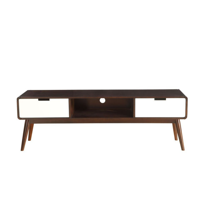 Christa - TV Stand - Espresso & White