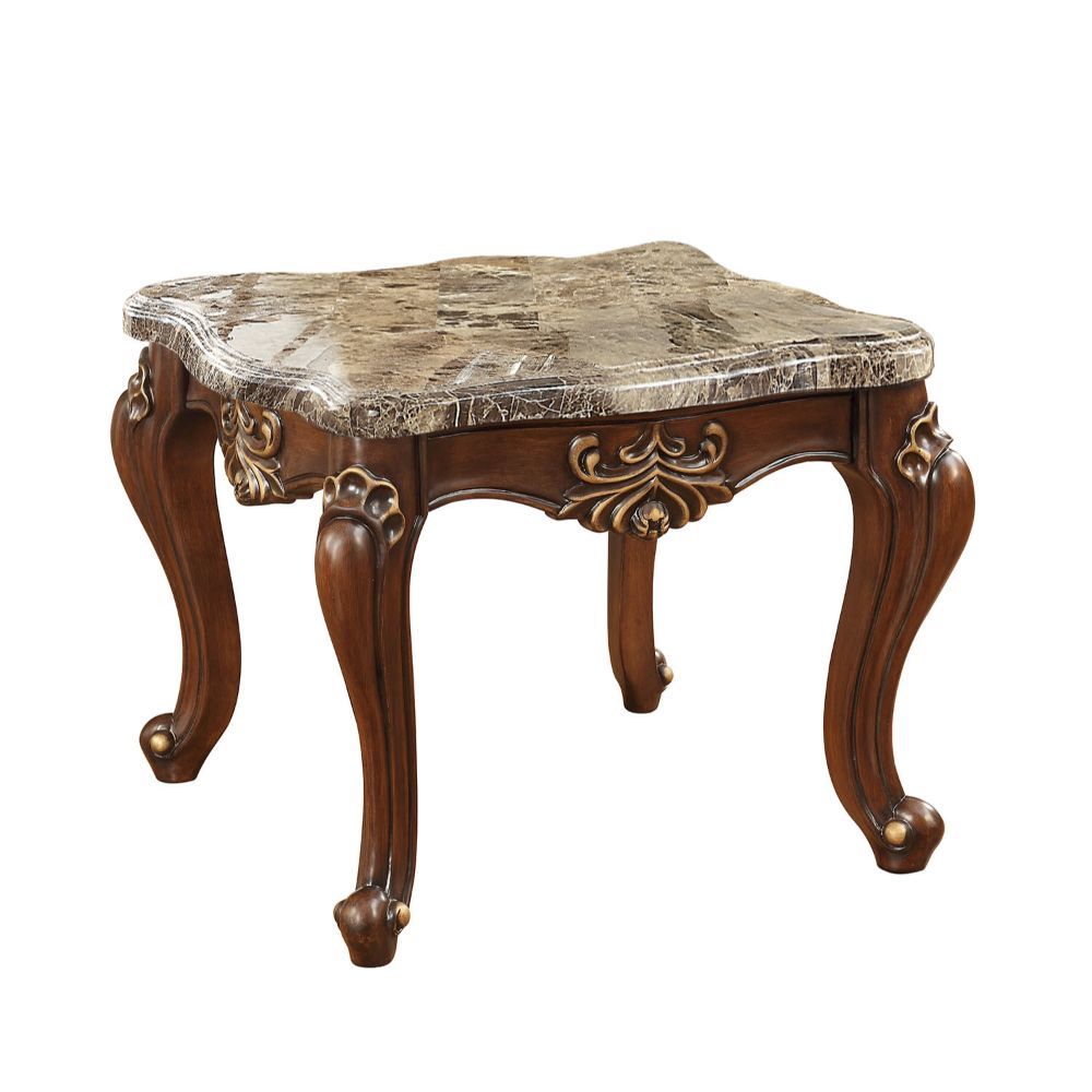 Shalisa - End Table - Marble & Walnut